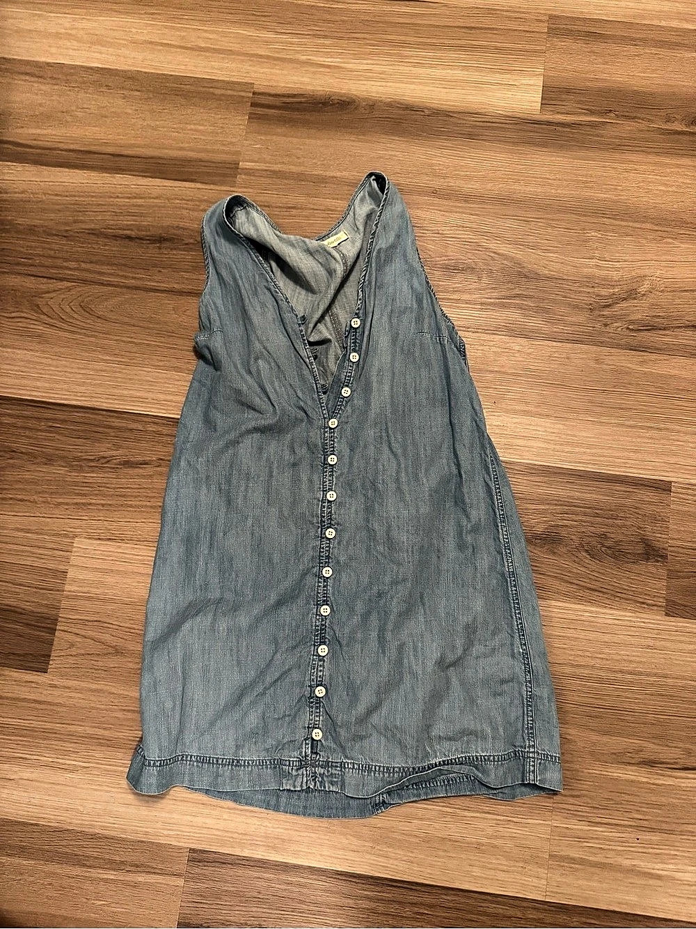 Madewell Denim Button-Front dress in Blue Size Medium Like New